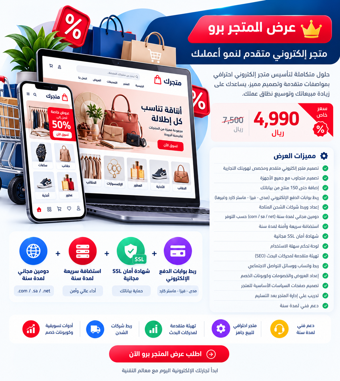 عرض المتجر برو – حلول متقدمة لنمو تجارتك الإلكترونية
